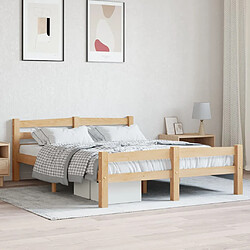 vidaXL Cadre de lit sans matelas bois massif de pin 140x200 cm 