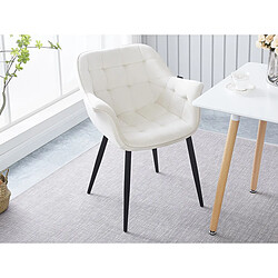 Habitat Et Jardin Lot de 2 chaises de salle à manger en velours Salomé - Beige