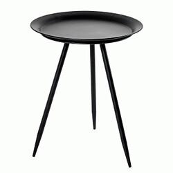 Pegane Table d'appoint coloris noir en métal - H 40 x Ø 48 cm