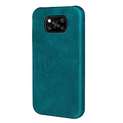 Coque en TPU + PU anti-rayures, antichoc cyan pour votre Xiaomi Poco X3/Poco X3 NFC/Poco X3 Pro