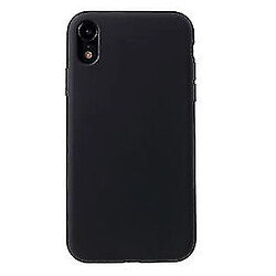 Universal Étui en silicone liquide noir noir pour votre Apple iPhone XR 6,1 pouces