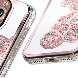 Acheter Avizar Coque Paillette pour iPhone 16 Pro Motif Ourson avec Strass Rose