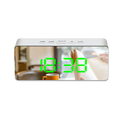 YP Select Miroir Réveil Multifonctionnel Silencieux Led Numérique Réveil Numérique Rectangle Vert