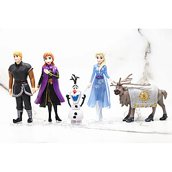 Universal Disney Frozen 2 Elsa Anna Olaf Image Modèle Princesse Elza Fille Poupée Jouet Set Cadeau Priorité Cadeau d'Anniversaire Enfant | Action People(Coloré)