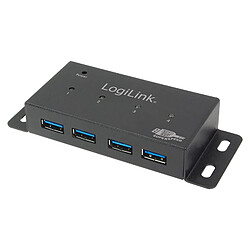 LogiLink Hub USB 3.0 pour un montage mural, 4 ports, boîtier ()