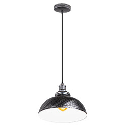 Stoex Suspension Industriel Vintages Ø29cm Argenté, Lustre Abat-jour Luminaire Style V