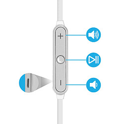 Écouteurs Bluetooth Intra-auriculaires Audio HD Akashi - Argent pas cher