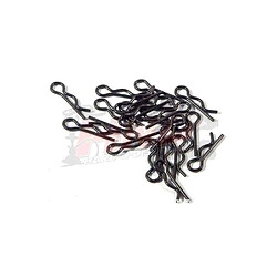 Set de 20 Clips Attaches Carrosserie 6mm Noir ref 75106 Hpi racing