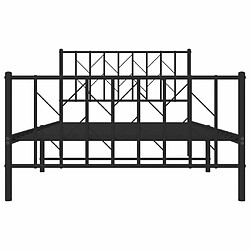 Maison Chic Cadre/structure de lit métal et tête de lit + pied de lit pour adulte - Lit Moderne Chambre noir 107x203 cm -MN48815 pas cher