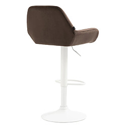 Acheter Non Tabouret de bar Braga velours blanc