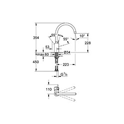 Grohe EUROSMART COSMO MIT EVIER BEC HT