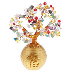 richesse argent chanceux arbre feng shui cristal arbre en plastique décor à la maison coloré