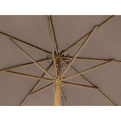 Acheter Parasol droit rond Tinaei Taupe - 3 m + Housse protection - Hespéride