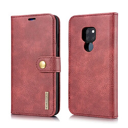 Wewoo Housse Coque Etui en cuir Crazy Horse Texture Flip détachable magnétique pour Hucompagnon 20, avec titulaire et fentes pour cartes porte-monnaie (Rouge)