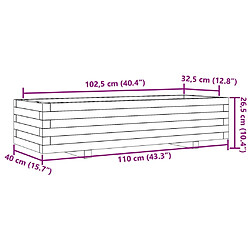 vidaXL Jardinière 110x40x26,5 cm bois de pin massif pas cher