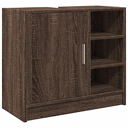 vidaXL Armoire d'évier chêne marron 63x29x55 cm bois d'ingénierie