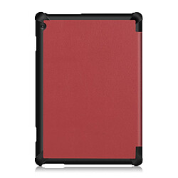 Avis Etui en PU support triple rouge vin pour votre Lenovo Tab M10 TB-X605F