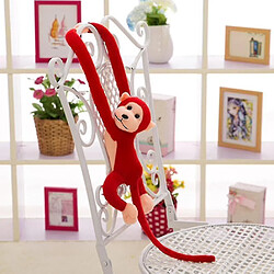 Universal Animaux en peluche mignon bras long queue singe peluche douce - Décoration apaisante pour bébé dormir 70 cm rouge