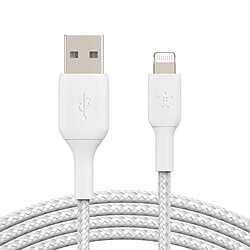 Belkin Adaptateur Lightning A - Lightning à gaine tressée/ 2M blanc