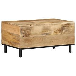 Maison Chic Table basse pour salon | Table à café 80x50x40 cm bois de manguier massif -GKD13894 pas cher