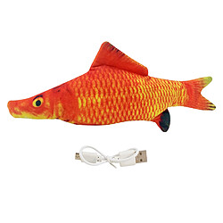 1 Pc 28-30 Cm Disquette électrique Poisson Chat Jouet Rechargeable Animaux Morsure Herbe à Chat Jouets Carpe Crucian