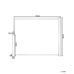 Avis Beliani Auvent de jardin latéral rétractable gris clair 160 x 300 cm DORIO