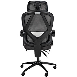 Avis Decoshop26 Fauteuil de bureau ergonomique avec appui-tête réglable soutien lombaire et repose-pieds extensible en maille noir BUR10706