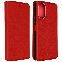 Avizar Housse pour Oppo A17 Clapet Porte-carte Support Vidéo rouge