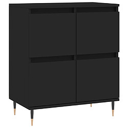 Maison Chic Commode Buffet - Meuble de rangement Noir 60x35x70 cm Bois d'ingénierie -GKD84654