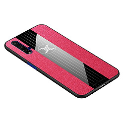 Wewoo Coque Souple Pour Huawei Honor 20 XINLI Tissu de couture Antichoc TPU Housse de protection Rouge