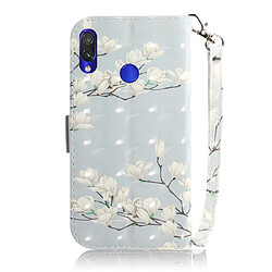 Avis Wewoo Coque Fashion Étui en cuir à rabat avec dessin couleur 3D et fentes pour cartes et porte-cartes Redmi Note 7 Magnolia