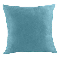 Housse De Coussin En Velours Doux Taie D'oreiller Couleur Unie Bleu Clair-45x45cm