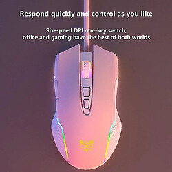 Acheter Universal CW905 Pink Girl Gaming Mouse Wired Mechanical Game dédié RVB Computer Mouse 6 vitesses DPI