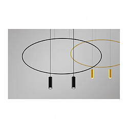 Avis Luminaire Center Plafonnier Holar Modern Acier Noir 2 ampoules 170cm