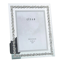 Cadre photo Alexandra House Living Gris Verre Miroir 23 x 28 x 2 cm