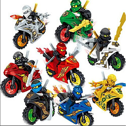 Universal Set de motos ninja de 8 pièces Petits mini-chiffres adaptés aux jouets ninja