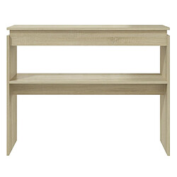 Avis vidaXL Table console chêne sonoma 102x30x80 cm bois d'ingénierie