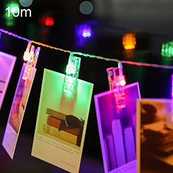 Wewoo 10m Photo Clip LED guirlande lumineuse, 80 LEDs, 3 piles AA, boîte à chaînes, lampes, lumière décorative pour la maison, images suspendues, fête de bricolage, mariage, décoration de Noël