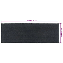 vidaXL Tapis de porte gris foncé 100x300 cm fibre de coco touffeté pas cher