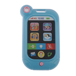 Bébé Téléphone Jouet Musique Apprentissage Anglais Éducatif Téléphone Portable Mobile Jouet Bleu