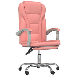 vidaXL Fauteuil inclinable de bureau Rose Similicuir