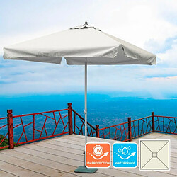 Elios Parasols Parasol de jardin 2x2 aluminium carré pôle central bar hôtel Plutone, Styles: avec volant