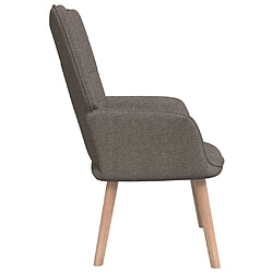 Acheter Maison Chic Chaise de relaxation | Fauteuil relax avec tabouret Taupe Tissu -GKD45722