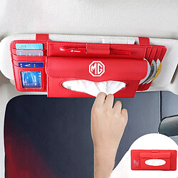 Universal Parapluie de voiture, boîte à mouchoirs, carte de crédit, porte-CD, clip MG ZS HS IGS MG3 MG5 TF ZT T MG6 MG7 GT 3SW |(Rouge)