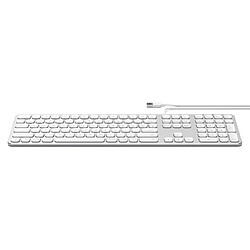 Satechi Clavier Filaire USB-A QWERTY en Aluminium avec Touches Ultra-réactives Argent pas cher