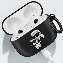 Acheter Karl Lagerfeld Coque pour AirPods Pro Antichoc Souple avec Anneau Noir