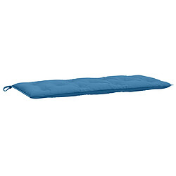 vidaXL Coussin de banc de jardin bleu mélangé 120x50x7 cm tissu