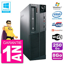 PC Lenovo ThinkCentre M82 SFF G2020 RAM 8Go Disque Dur 250Go Graveur DVD Wifi W7 - Occasion