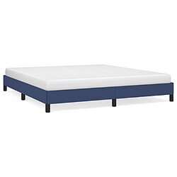 vidaXL Cadre de lit sans matelas bleu 180x200 cm tissu