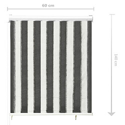 vidaXL Store roulant d'extérieur 60x140 cm Rayures anthracite et blanc pas cher